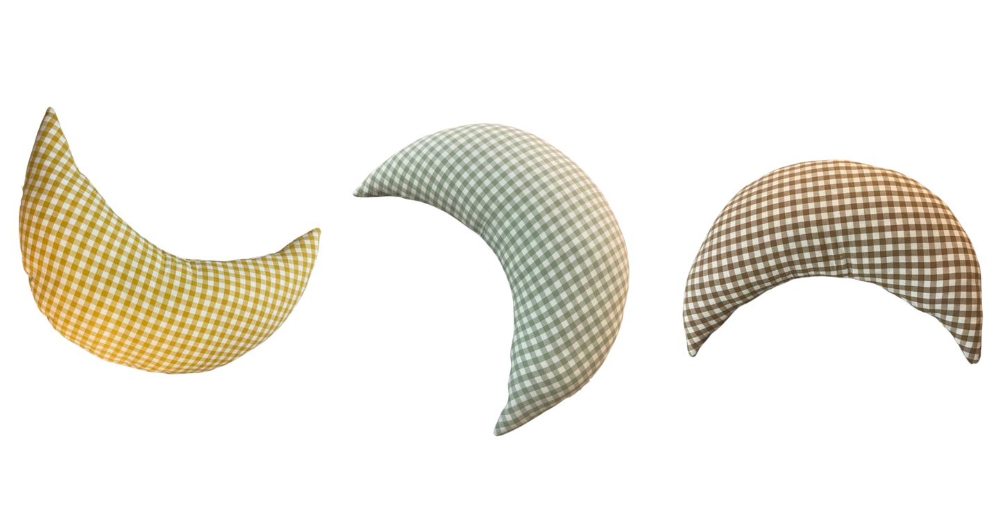 Moon Pillow - 22" Crescent Body Pillow For Side Sleepers, Car Travel, Playtime & Lounging, Nursery and Gift Ideas
